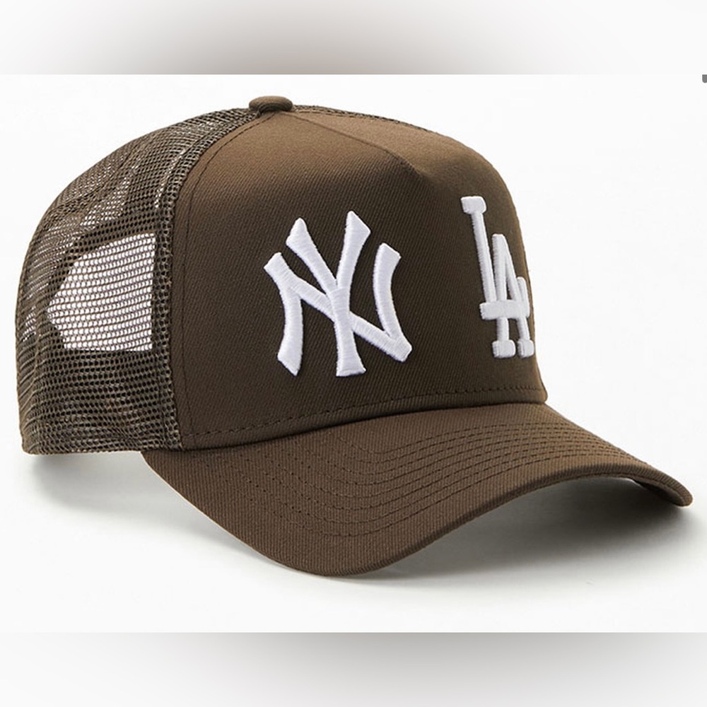 New Era NY LA 9Forty Trucker Hat, brown OSFA